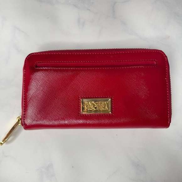 Badgley Mischka Red Patent Leather Wallet - Picture 11 of 11